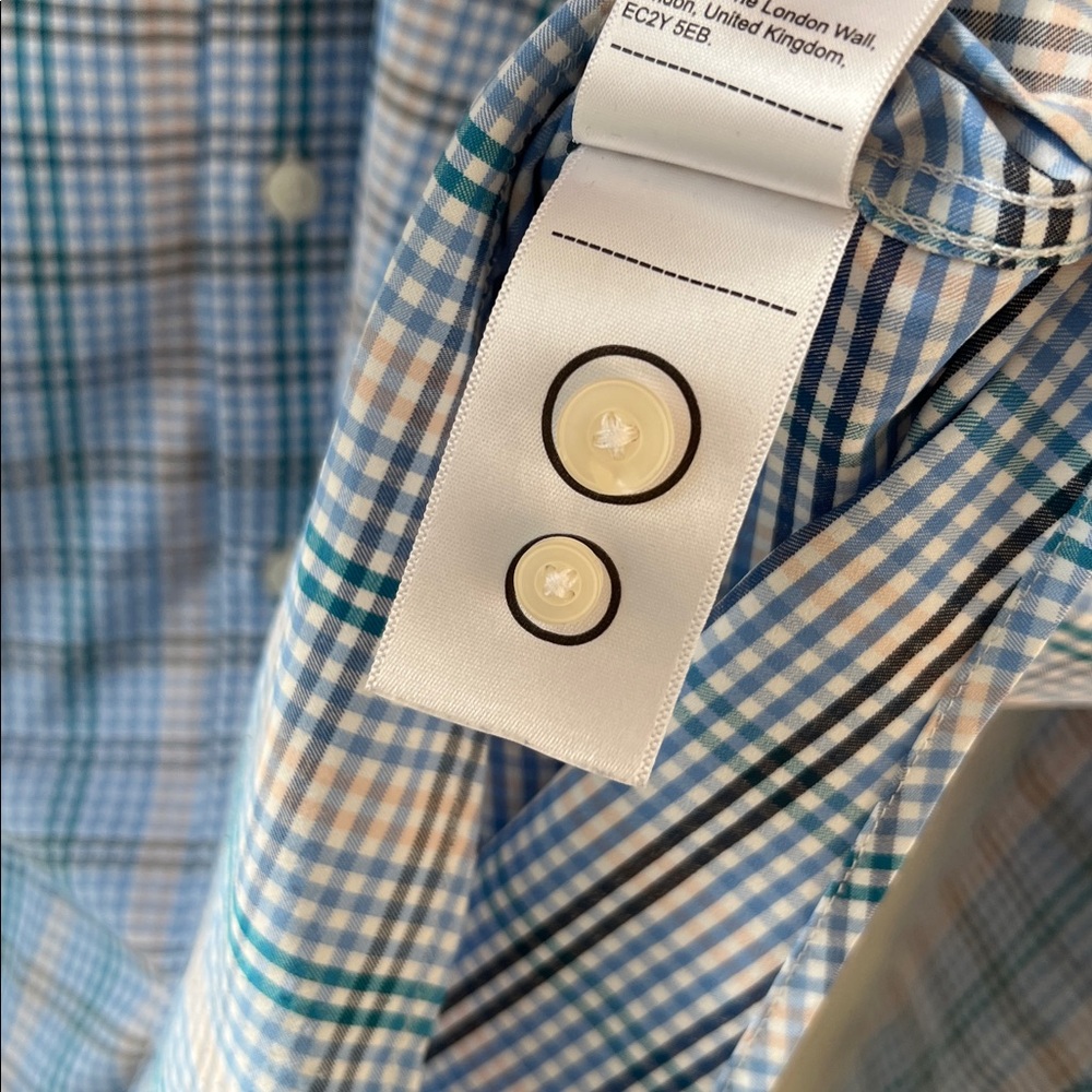 UNTUCKit Men's Scansano Gingham Button Down Performance Shirt Large Like New - Picture 9 of 9